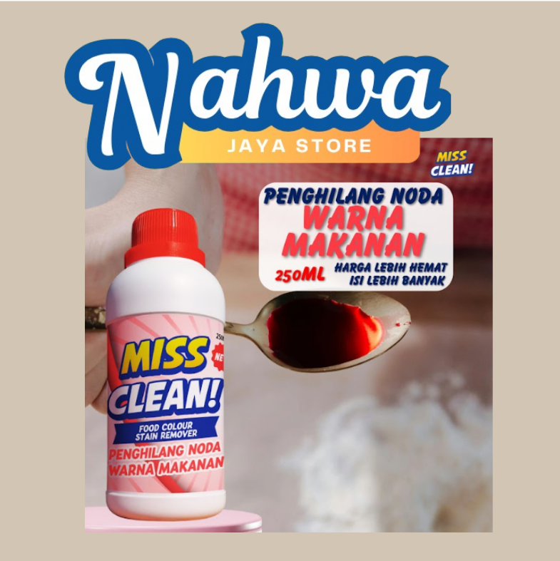 Penghilang Noda Pewarna Makanan Miss Clean Varian 250ml