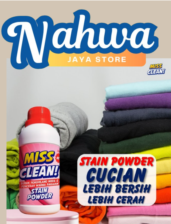 Pembersih Stain Powder Bubuk penghilang noda dan pencerah pakaian- Miss Clean